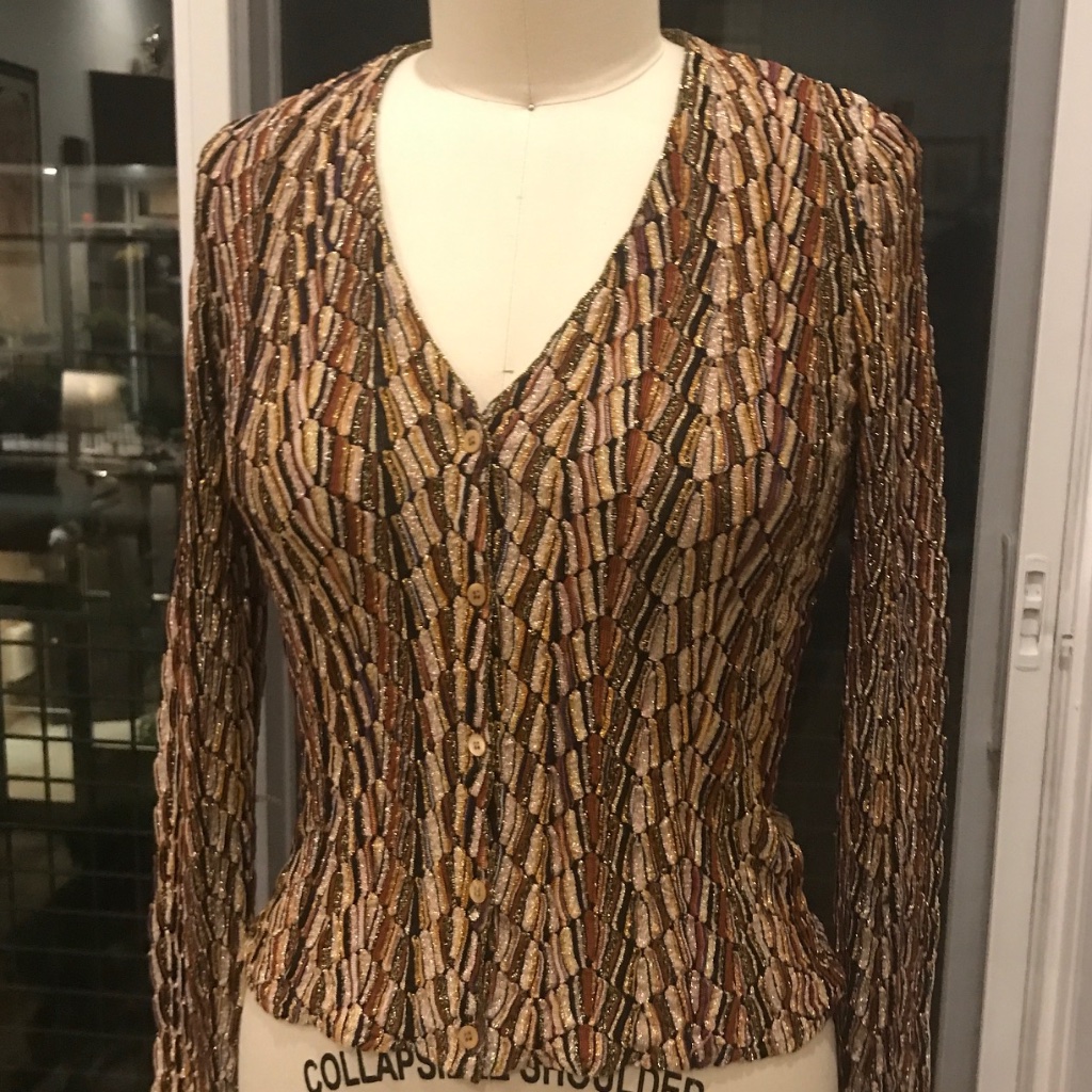 Missoni Luxury Sparkle Knit Cardigan, Long Sleeve - Italy